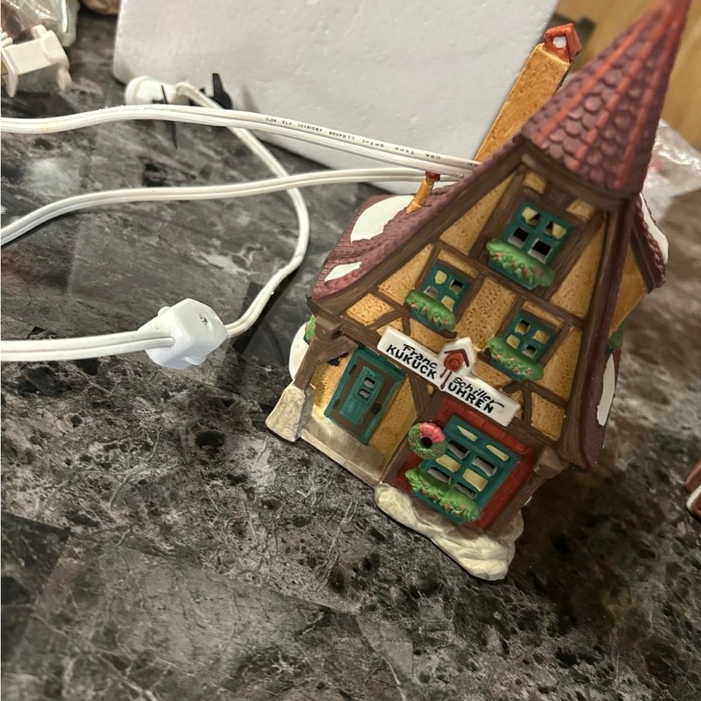 Department 56 Holiday Cottage with Red and Green Details